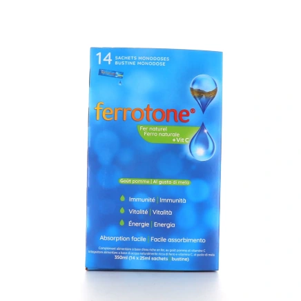 Ferrotone Fer naturel Vitamine C Goût Pomme