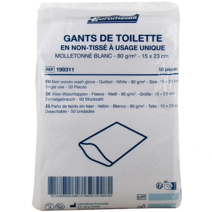 Gants de Toilette à Usage Unique