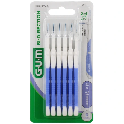 Gum Bi-Direction Brossettes interdentaires 6 Brossettes