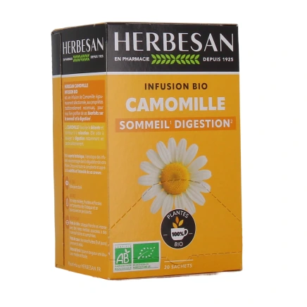 Herbesan Infusion Camomille Bio Sommeil Digestion
