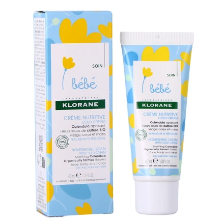 Klorane Bébé Crème Nutritive Cold Cream Calendula Apaisant