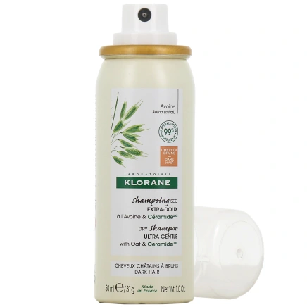 Klorane Shampoing Sec Avoine Céramide Cheveux Bruns