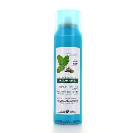 Klorane Shampoing sec Détox Menthe Aquatique Bio