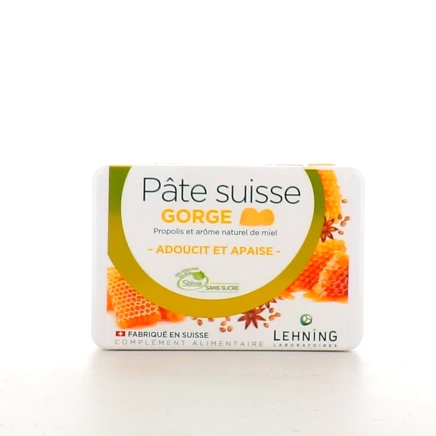 Lehning Pâte Suisse Gorge Propolis et Miel