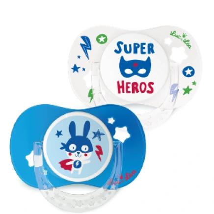 Luc et Léa Duo de Sucettes anatomiques 18 mois et plus