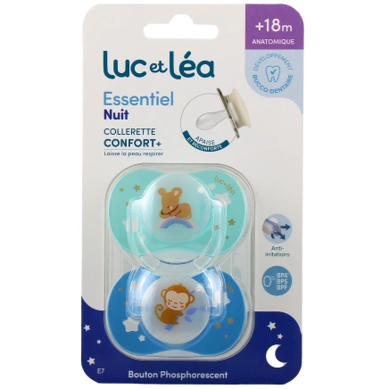 Luc et Léa Duo de Sucettes anatomiques 18 mois et plus