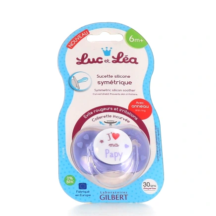 Luc et Léa sucette symétrique silicone 6-18 mois