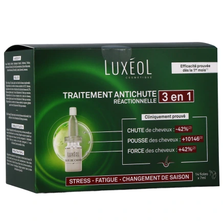 Luxéol Chute de Cheveux Réactionnelle Protocole 2 en 1