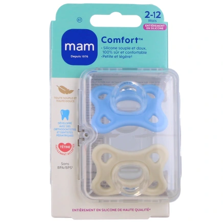 MAM Comfort Sucettes Silicone 2-12 Mois