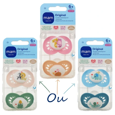 MAM Original Sucettes Anatomiques Silicone 6 Mois et +