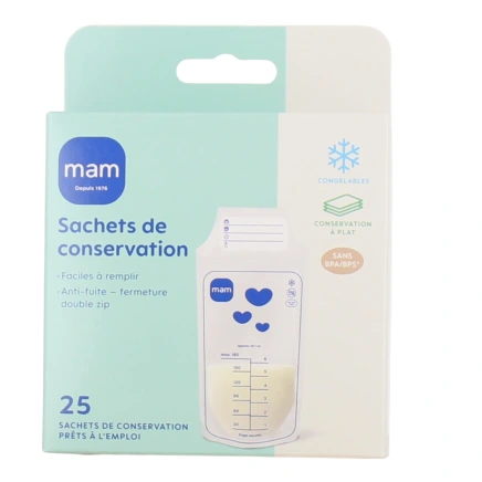 MAM Sachets de Conservation pour Lait Maternel