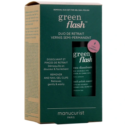 Manucurist Green Flash Duo de Retrait Vernis Semi-Permanent