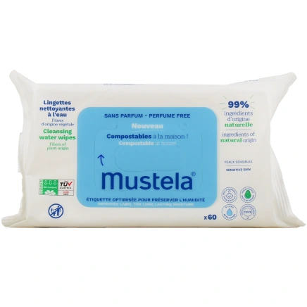 Mustela Lingettes Nettoyantes à l'Eau
