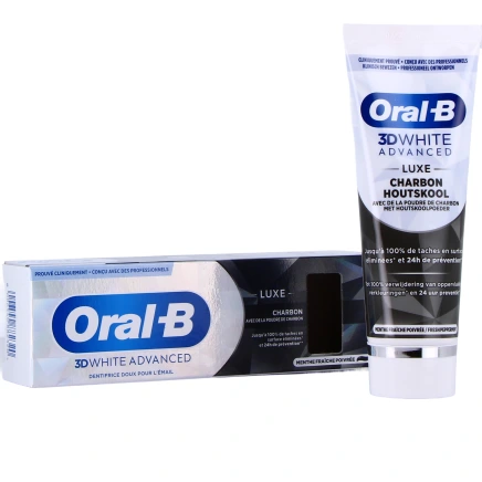 Oral B 3D White Advanced Dentifrice Luxe Charbon