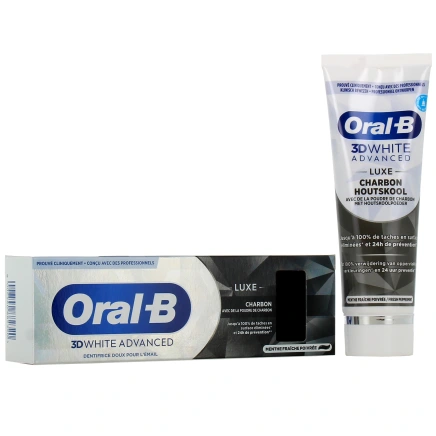 Oral B 3D White Advanced Dentifrice Luxe Charbon
