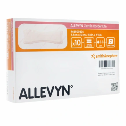 Allevyn Gentle Border Lite Rectangle Pansement Hydrocellulaire