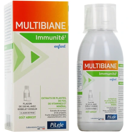 Pileje Multibiane Immunité Enfant Propolis Sureau
