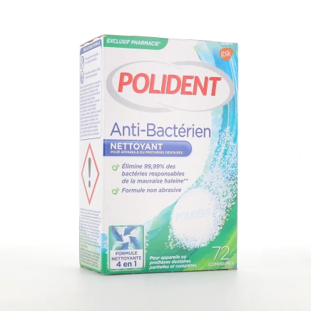 Polident Anti-Bactérien Nettoyant