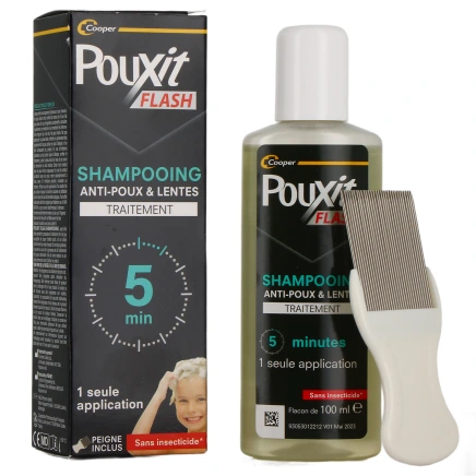 Pouxit Flash Shampooing Anti-Poux & Lentes