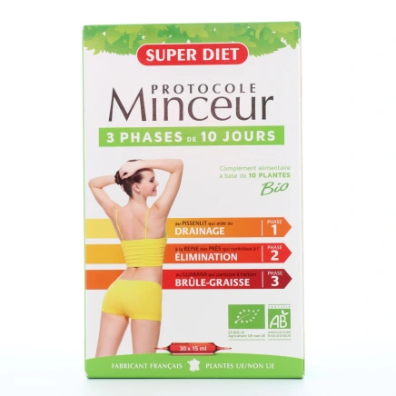 Super Diet Protocole Minceur Bio 30 ampoules
