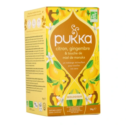 Pukka Infusion Citron, Gingembre et Miel de Manuka