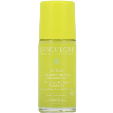 Sanoflore Déodorant Fraicheur Bio Anti-traces 24h Citrus