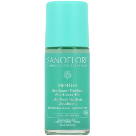 Sanoflore Déodorant Fraicheur Bio Anti-traces 48h Mentha
