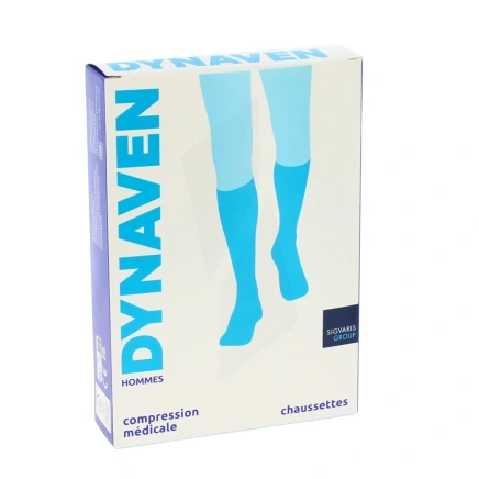 Sigvaris Dynaven Homme Fin Chaussettes Pied Ouvert Classe 2