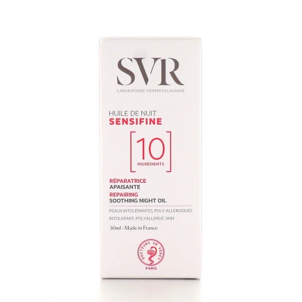 SVR Sensifine Huile de Nuit Réparatrice Apaisante