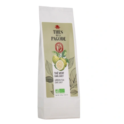 Thés de la Pagode Thé Vert Earl Grey Bio