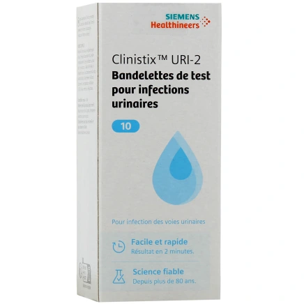 Uritest 2 Bandelettes pour Test Urinaire