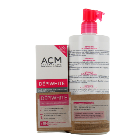 Lait corps éclaircissant ACM Depiwhite - Peau sèche, taches brunes