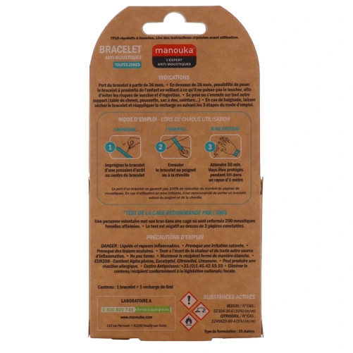 Manouka Bracelet Anti-Moustiques