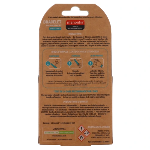 Manouka Bracelet Anti-Moustiques