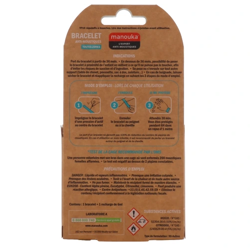 Manouka Bracelet Anti-Moustiques