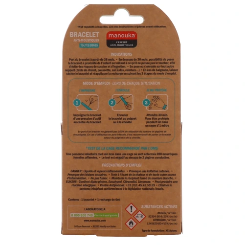 Manouka Bracelet Anti-Moustiques