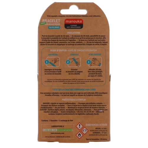 Manouka Bracelet Anti-Moustiques