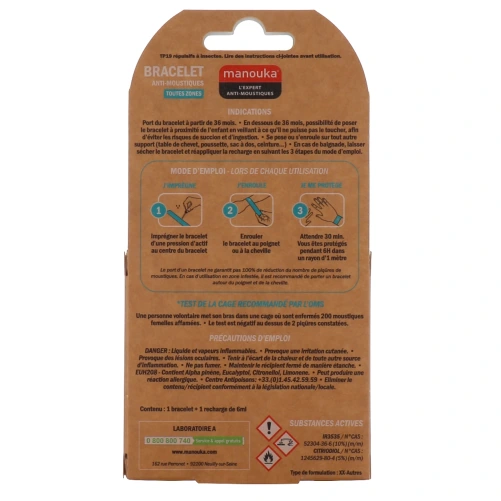 Manouka Bracelet Anti-Moustiques