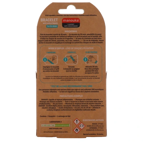 Manouka Bracelet Anti-Moustiques