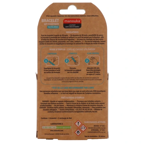 Manouka Bracelet Anti-Moustiques