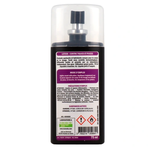 Manouka Lotion Anti-Tiques et Puces
