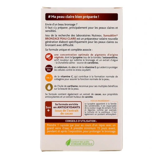 Sunsublim Bronzage Peau Claire
