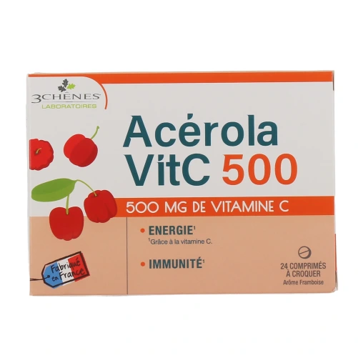 3 Chênes Acérola Vitamine C 500