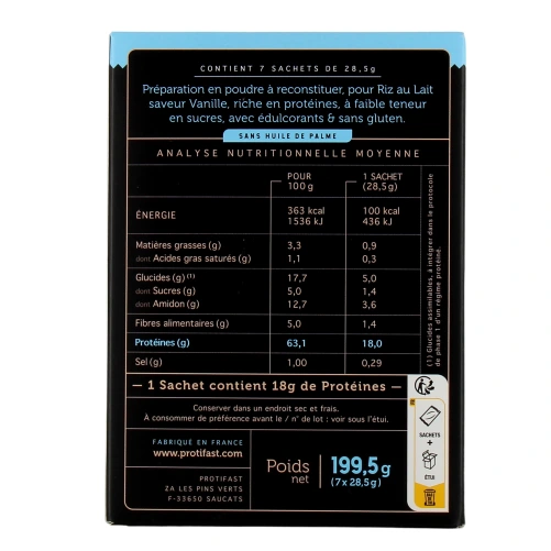 Protifast Riz au Lait Vanille