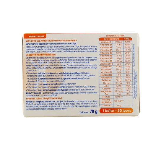 Alvityl Vitalité 50+
