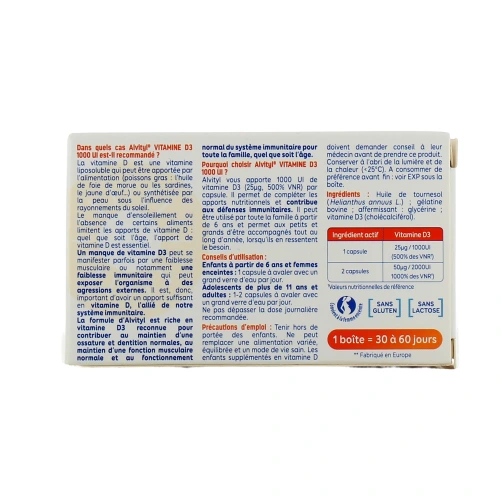 Alvityl Vitamine D3 Immunité
