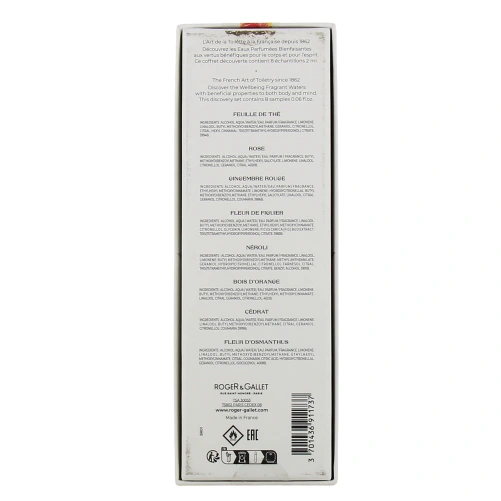 Roger et Gallet Coffret Découverte 8 Eaux Parfumées Bienfaisantes