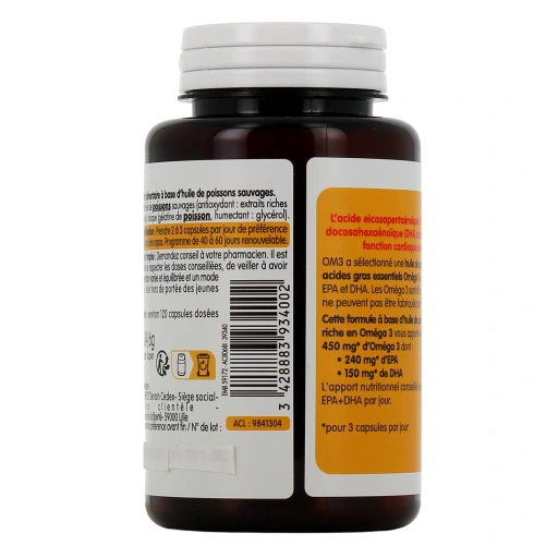 OM3 Huile de Poissons Sauvages Oméga 3