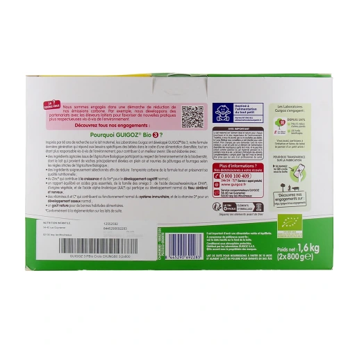 Guigoz Bio Croissance Lait 3eme âge