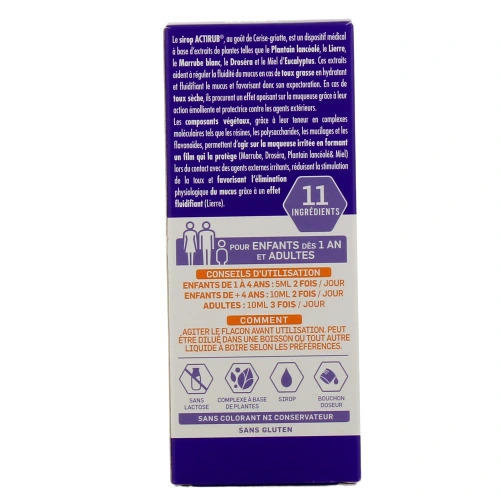 Actirub Sirop Toux Sèche et Grasse